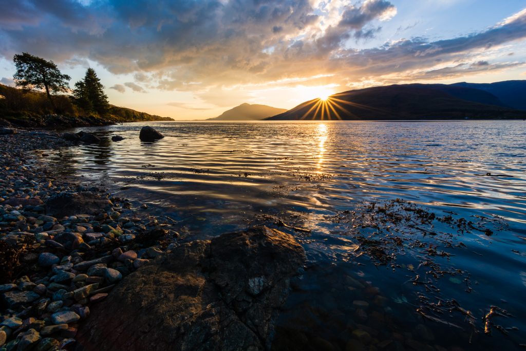 Sonnenuntergang am Loch Linnhe, Fort William